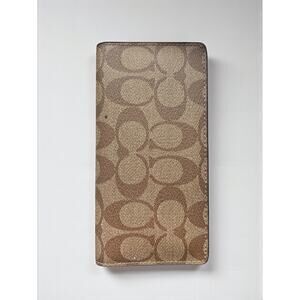 Coach Brown Checkbook Holder